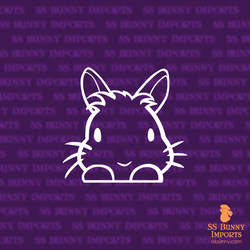 Peeking lionhead decal, no cheek fluff