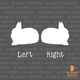 Polish dwarf rabbit silhouette decal