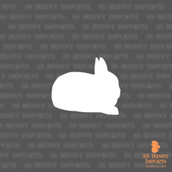 Polish dwarf rabbit silhouette decal