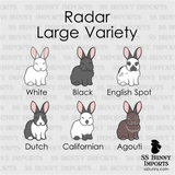 Radar-eared bunnies sticker sheet - large variety