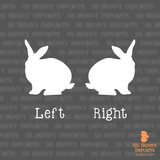 Rex rabbit silhouette decal
