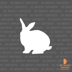 Rex rabbit silhouette decal