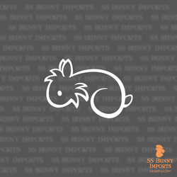 Simple lionhead rabbit decal