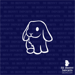 Sitting lop rabbit decal