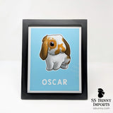Single lop rabbit print - customized color