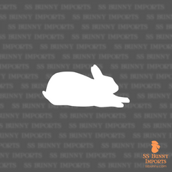 Sphinx rabbit silhouette decal