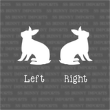 Sitting rabbit silhouette decal
