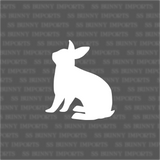Sitting rabbit silhouette decal