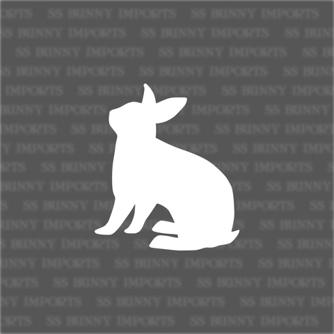 Sitting rabbit silhouette decal