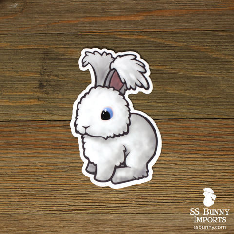 BEW puppy-cut Angora rabbit sticker