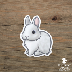 Blue-eyed white dwarf rabbit sticker