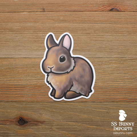 Lilac agouti dwarf bunny sticker
