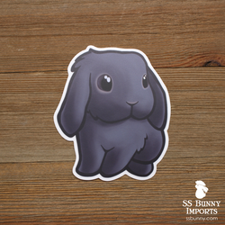 Blue lop bunny sticker