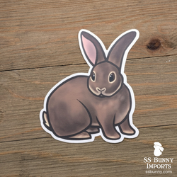 Agouti large rabbit sticker