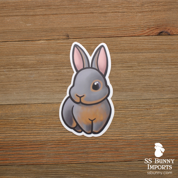 Lilac tan rabbit sticker