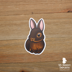 Chocolate tan rabbit sticker