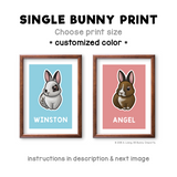 Single bunny print - customized color