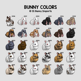 Single bunny print - existing rabbit design, custom name