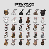Single bunny pinback button - existing rabbit design, custom name