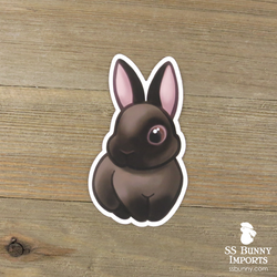 Siamese sable rabbit sticker