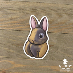 Blue Japanese harlequin rabbit sticker