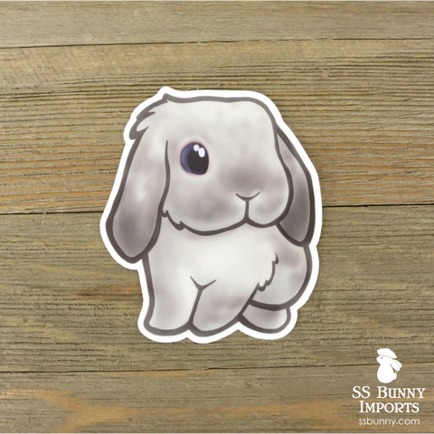 Frosty lop bunny sticker