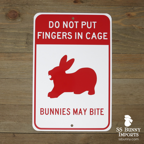 Bunnies May Bite sign