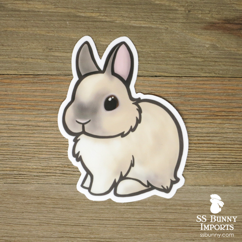 Frosty dwarf bunny sticker
