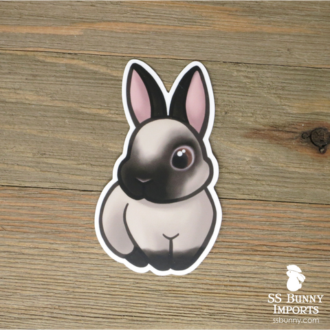 Sable point rabbit sticker