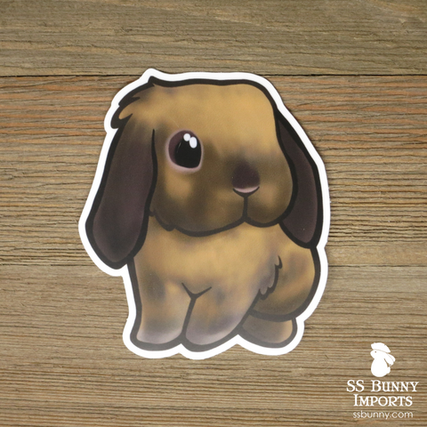 Black tort lop bunny sticker - Linder