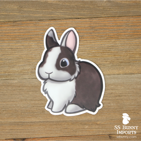 Vienna-marked agouti dwarf bunny sticker - Blitz