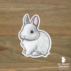 Blue-eyed white dwarf rabbit sticker