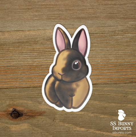 Black Japanese harlequin rabbit sticker