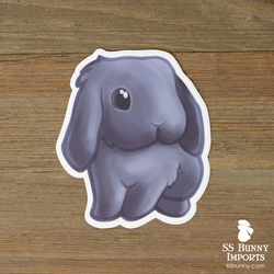 Blue lop bunny sticker