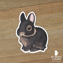 Black tan dwarf rabbit sticker