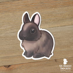 Siamese sable dwarf bunny sticker