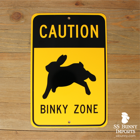Caution, Binky Zone sign