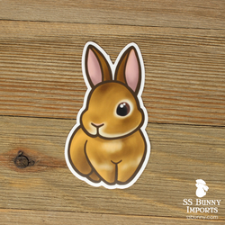 Smutty orange rabbit sticker