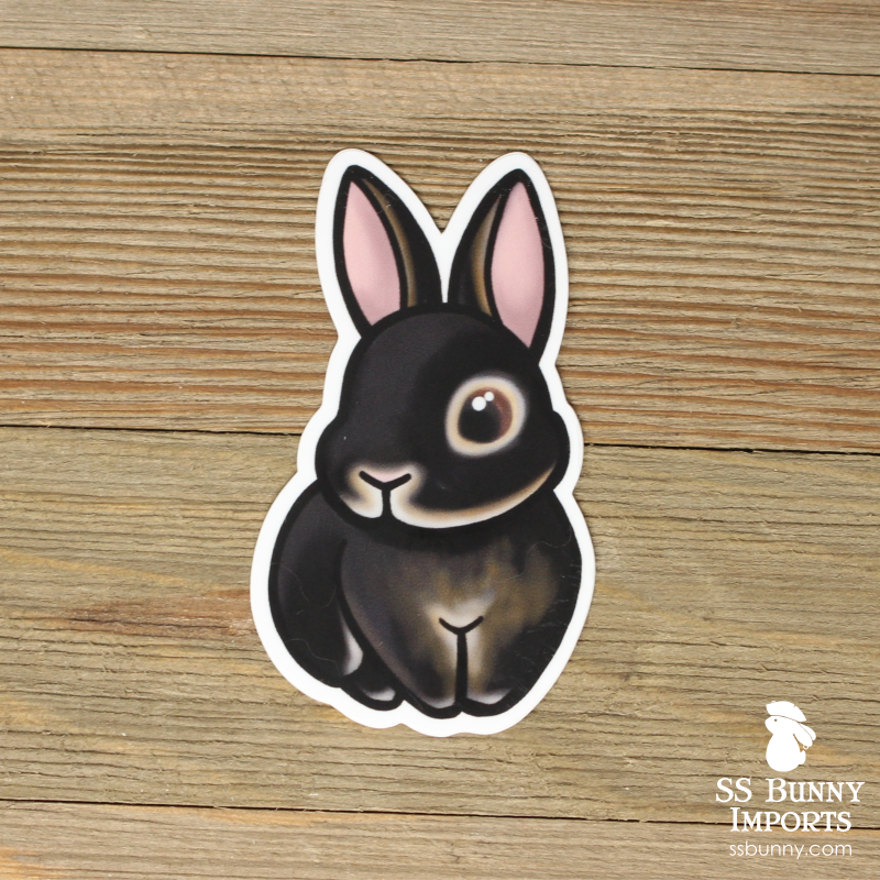Black otter rabbit sticker – SS Bunny Imports