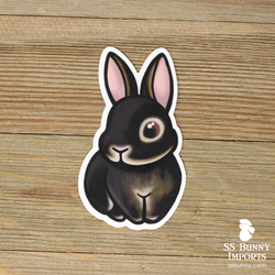 Black otter rabbit sticker