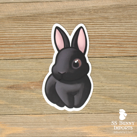 Black rabbit sticker