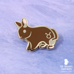 Taurus bunny horoscope hard enamel pin
