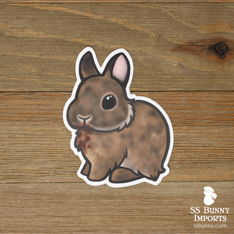 Agouti dwarf bunny sticker - vampire Mochi