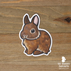 Agouti dwarf bunny sticker - Peanut