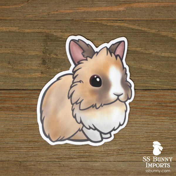 Vienna-marked chocolate tort lionhead sticker – SS Bunny Imports Vienna-marked chocolate tort lionhead sticker – SS Bunny Imports