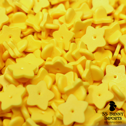 Yellow puffy star rubber pinback clutches