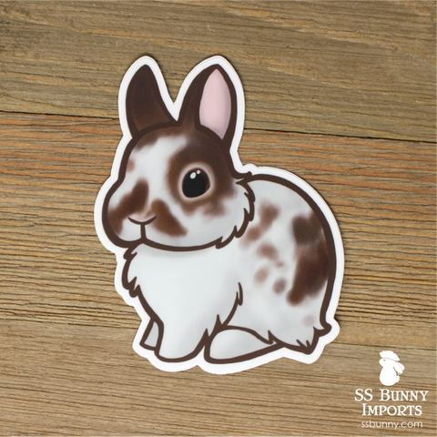 Broken agouti dwarf bunny sticker - Dash