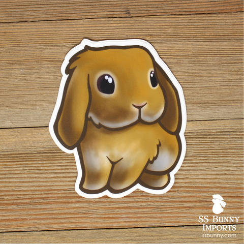 Orange lop rabbit sticker