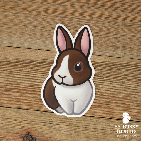 Chocolate Dutch rabbit sticker