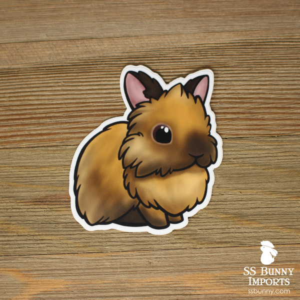 Rabbit Stickerᕱᘏ ゛専用 Chocolate Japanese harlequin rabbit sticker – SS Bunny Imports